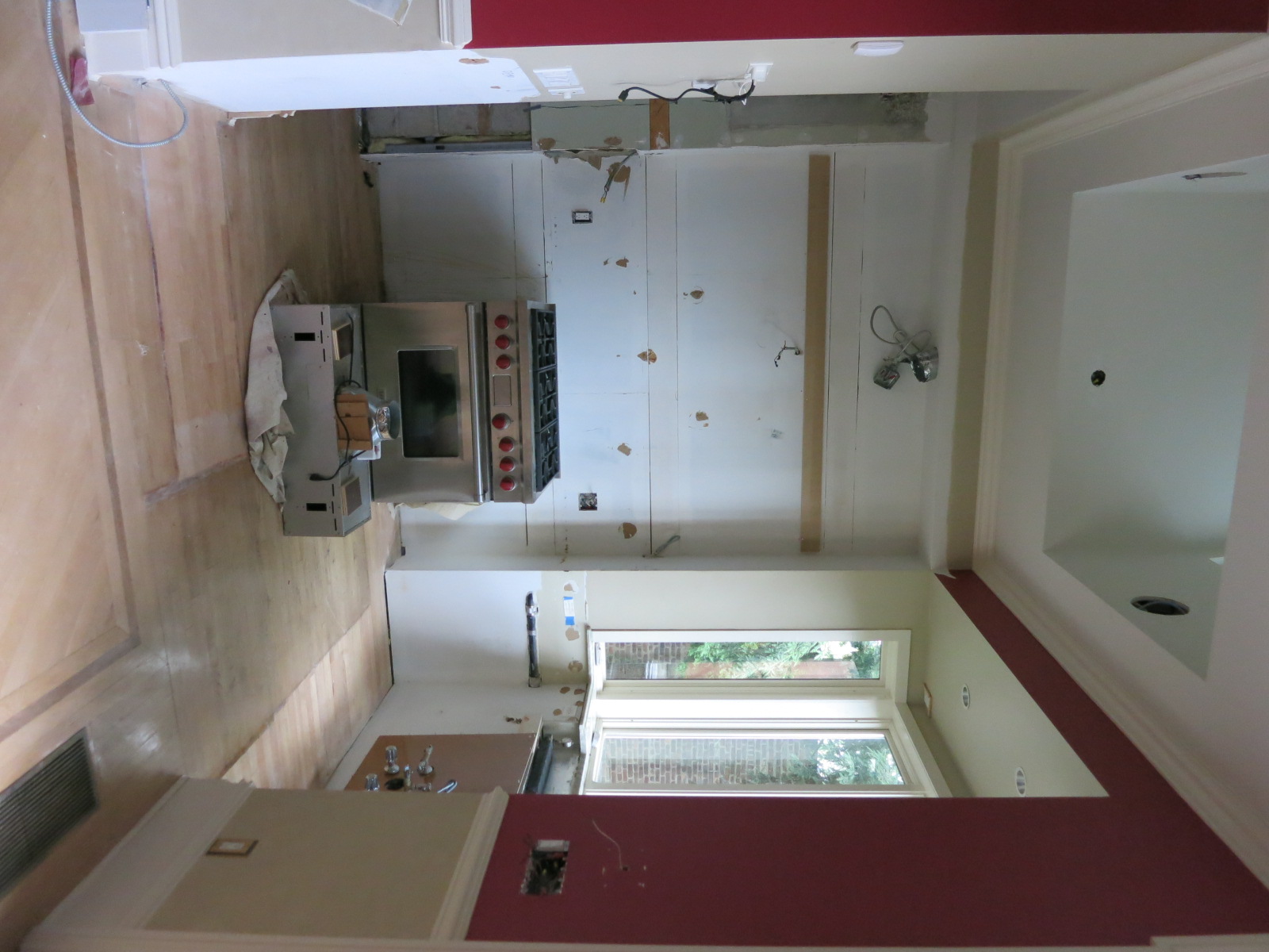 Kitchen at the rear of a Brooklyn Heights townhouse before our renovation